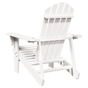 vidaXL Καρέκλα Adirondack Λευκή 69x85x90,5cm από Ξύλο Ελάτης 1 τεμ.