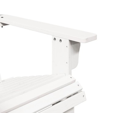 vidaXL Καρέκλα Adirondack Λευκή 69x85x90,5cm από Ξύλο Ελάτης 1 τεμ.