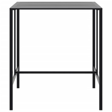 vidaXL Τραπέζι Μπαρ Μαύρο 100x100x110cm Ατσάλι με Ηλ. Βαφή Πούδρας 1 τεμ.