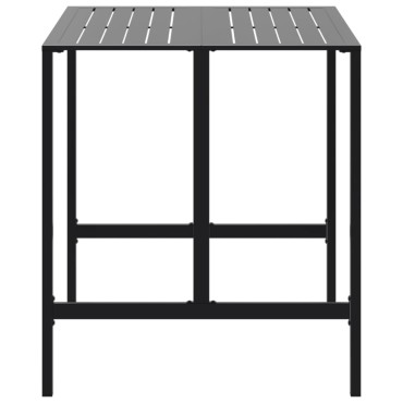 vidaXL Τραπέζι Μπαρ Μαύρο 100x100x110cm Ατσάλι με Ηλ. Βαφή Πούδρας 1 τεμ.