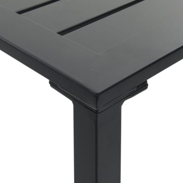 vidaXL Τραπέζι Μπαρ Μαύρο 100x100x110cm Ατσάλι με Ηλ. Βαφή Πούδρας 1 τεμ.