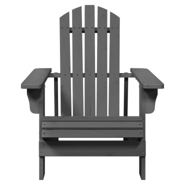 vidaXL Καρέκλα Adirondack Γκρι 69x85x90,5cm από Ξύλο Ελάτης 1 τεμ.