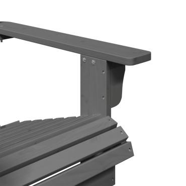 vidaXL Καρέκλα Adirondack Γκρι 69x85x90,5cm από Ξύλο Ελάτης 1 τεμ.