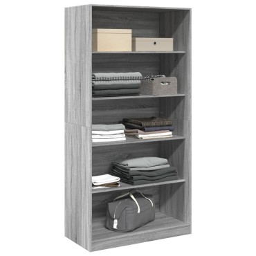 vidaXL Ντουλάπα Γκρι Sonoma 100x50x200cm από Επεξεργασμένο Ξύλο 1 τεμ.