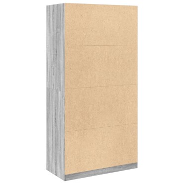 vidaXL Ντουλάπα Γκρι Sonoma 100x50x200cm από Επεξεργασμένο Ξύλο 1 τεμ.