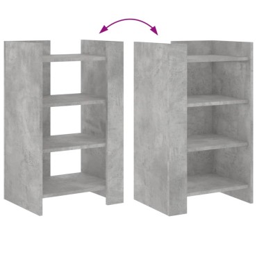 vidaXL Συρταριέρα Γκρι Σκυροδ. 45x35x75cm από Επεξεργασμένο Ξύλο 1 τεμ.