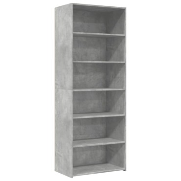 vidaXL Ντουλάπι Γκρι Σκυροδέματος 70x41x185cm Επεξεργασμένο Ξύλο 1 τεμ.