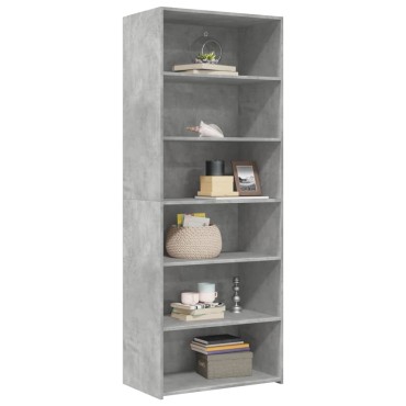 vidaXL Ντουλάπι Γκρι Σκυροδέματος 70x41x185cm Επεξεργασμένο Ξύλο 1 τεμ.