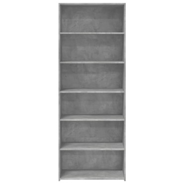 vidaXL Ντουλάπι Γκρι Σκυροδέματος 70x41x185cm Επεξεργασμένο Ξύλο 1 τεμ.