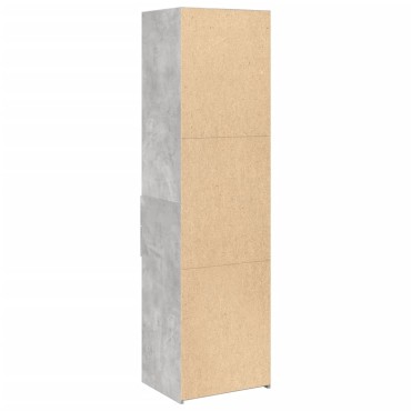 vidaXL Ντουλάπι Γκρι Σκυροδέματος 50x42,5x185cm Επεξεργασμένο Ξύλο 1 τεμ.