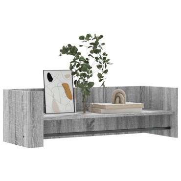 vidaXL Ραφιέρα Τοίχου Γκρι Sonoma 100x35x30,5cm Επεξεργασμένο Ξύλο 1 τεμ.
