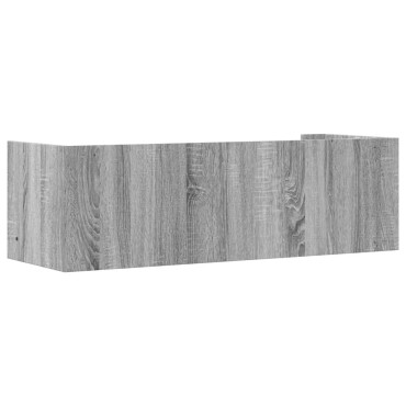 vidaXL Ραφιέρα Τοίχου Γκρι Sonoma 100x35x30,5cm Επεξεργασμένο Ξύλο 1 τεμ.