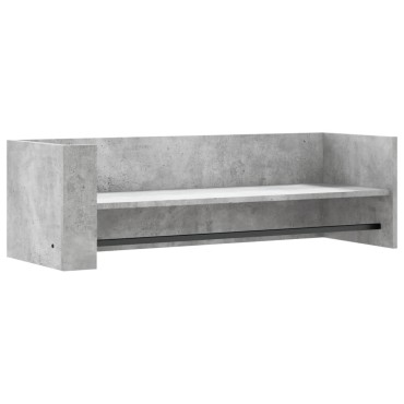 vidaXL Ραφιέρα Τοίχου Γκρι Σκυροδέματος 100x35x30,5cm από Επεξ. Ξύλο 1 τεμ.