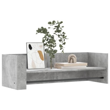 vidaXL Ραφιέρα Τοίχου Γκρι Σκυροδέματος 100x35x30,5cm από Επεξ. Ξύλο 1 τεμ.