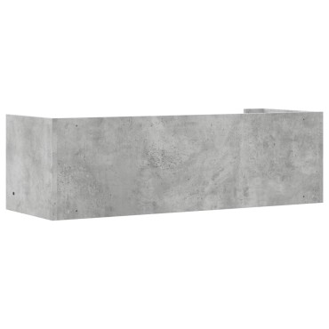 vidaXL Ραφιέρα Τοίχου Γκρι Σκυροδέματος 100x35x30,5cm από Επεξ. Ξύλο 1 τεμ.