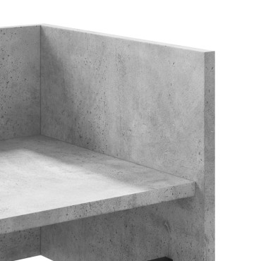 vidaXL Ραφιέρα Τοίχου Γκρι Σκυροδέματος 100x35x30,5cm από Επεξ. Ξύλο 1 τεμ.
