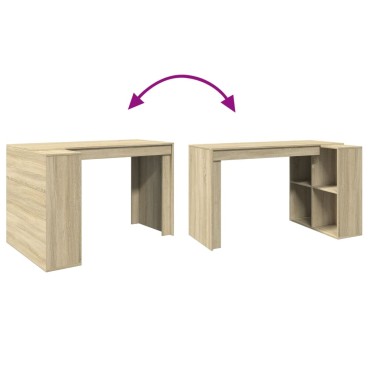 vidaXL Γραφείο Sonoma Δρυς 123,5x73,5x75cm από Επεξεργασμένο Ξύλο 1 τεμ.