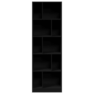 vidaXL Βιβλιοθήκη Μαύρη 57x28,5x174cm από Επεξεργασμένο Ξύλο 1 τεμ.