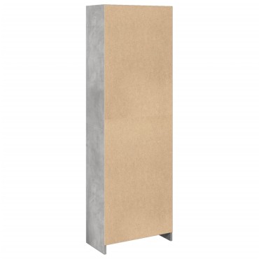 vidaXL Βιβλιοθήκη Γκρι Σκυροδέματος 57x28,5x174cm Επεξεργ. Ξύλο 1 τεμ.