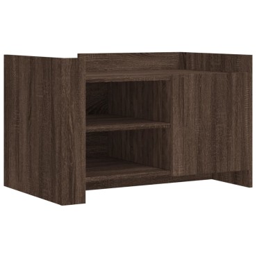 vidaXL Τραπεζάκι Σαλονιού Καφέ Δρυς 80x50x50cm από Επεξεργ. Ξύλο 1 τεμ.