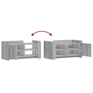 vidaXL Τραπεζάκι Σαλονιού Γκρι Sonoma 100x50x50cm Επεξεργασμένο Ξύλο 1 τεμ.