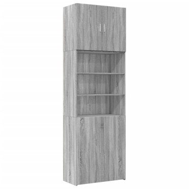 vidaXL Ντουλάπι Γκρι Sonoma 80x42,5x249cm από Επεξεργασμένο Ξύλο 1 τεμ.