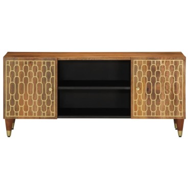 vidaXL Έπιπλο Τηλεόρασης 105x33x46cm από Μασίφ Ξύλο Μάνγκο