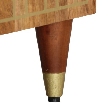 vidaXL Έπιπλο Τηλεόρασης 105x33x46cm από Μασίφ Ξύλο Μάνγκο