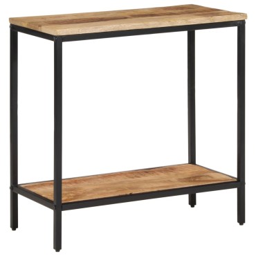 vidaXL Τραπέζι Κονσόλα 70x35x70cm από Μασίφ Ακατέργαστο Ξύλο Μάνγκο 1 τεμ.