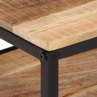 vidaXL Τραπεζάκι Σαλονιού 35x35x30cm Μασίφ Ακατέργαστο Ξύλο Μάνγκο 1 τεμ.