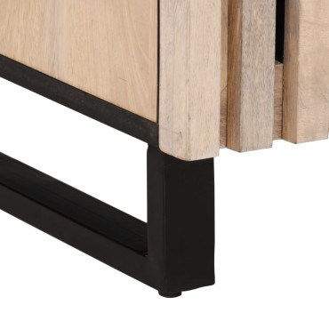 vidaXL Τραπεζάκι Σαλονιού Λευκό 100x55x40cm από Μασίφ Ξύλο Μάνγκο 1 τεμ.