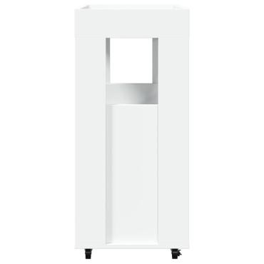 vidaXL Τρόλεϊ Μπαρ Λευκό 60x39,5x89cm Επεξ. Ξύλο 1 τεμ.