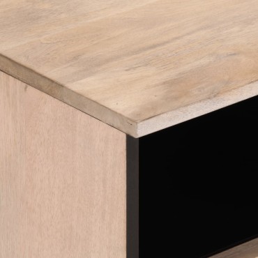 vidaXL Έπιπλο Τηλεόρασης Λευκό 70x34x46cm από Μασίφ Ξύλο Μάνγκο 1 τεμ.