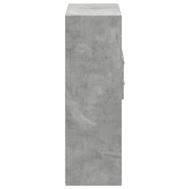 vidaXL Ντουλάπι Γκρι Σκυροδέματος 80x42,5x124cm Επεξεργασμένο Ξύλο 1 τεμ.