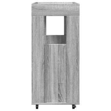 vidaXL Τρόλεϊ Μπαρ Γκρι Sonoma 60x39,5x89cm Επεξ. Ξύλο 1 τεμ.