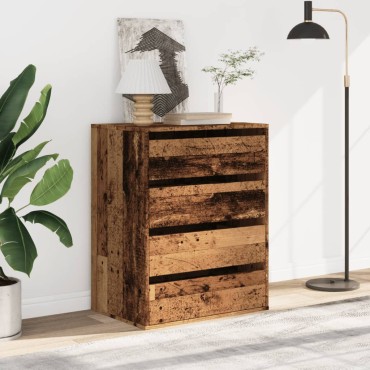 vidaXL Συρταριέρα Γωνιακή Όψη Παλαιού Ξύλου 60x41x76cm Επεξεργ. Ξύλο 1 τεμ.