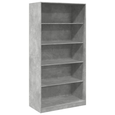 vidaXL Ντουλάπα Γκρι του Σκυροδέματος 100x50x200cm Επεξεργασμένο Ξύλο 1 τεμ.