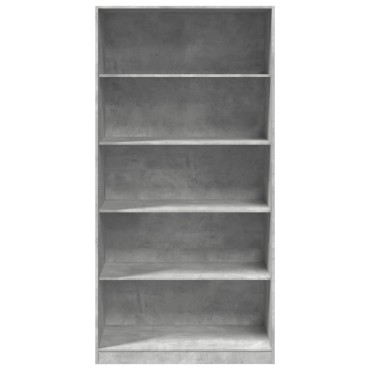 vidaXL Ντουλάπα Γκρι του Σκυροδέματος 100x50x200cm Επεξεργασμένο Ξύλο 1 τεμ.