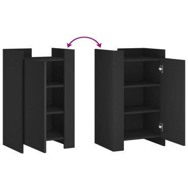 vidaXL Συρταριέρα Μαύρη 45x35x75cm από Επεξεργασμένο Ξύλο 1 τεμ.