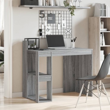 vidaXL Γραφείο Γκρι Sonoma 103,5x56,5x94cm από Επεξεργασμένο Ξύλο 1 τεμ.