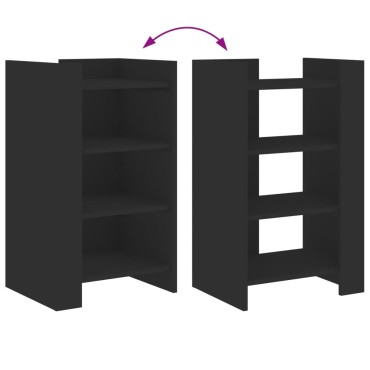 vidaXL Συρταριέρα Μαύρη 45x35x75cm από Επεξεργασμένο Ξύλο 1 τεμ.