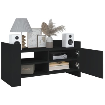 vidaXL Έπιπλο Τηλεόρασης Μαύρο 80x35x40cm Επεξεργασμένο Ξύλο