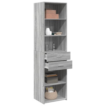 vidaXL Ντουλάπι Γκρι Sonoma 50x42,5x185cm από Επεξεργασμένο Ξύλο 1 τεμ.