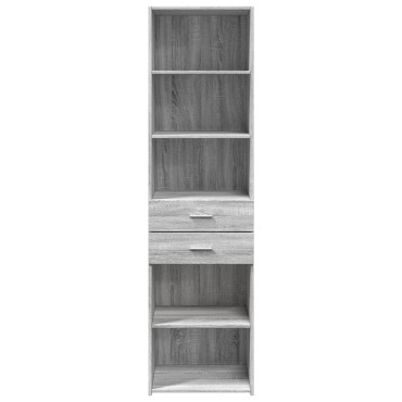 vidaXL Ντουλάπι Γκρι Sonoma 50x42,5x185cm από Επεξεργασμένο Ξύλο 1 τεμ.
