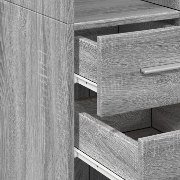 vidaXL Ντουλάπι Γκρι Sonoma 50x42,5x185cm από Επεξεργασμένο Ξύλο 1 τεμ.