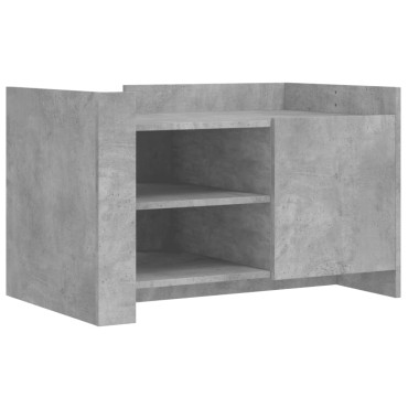 vidaXL Τραπεζάκι Σαλονιού Γκρι Σκυροδ. 80x50x50cm Επεξεργ. Ξύλο 1 τεμ.