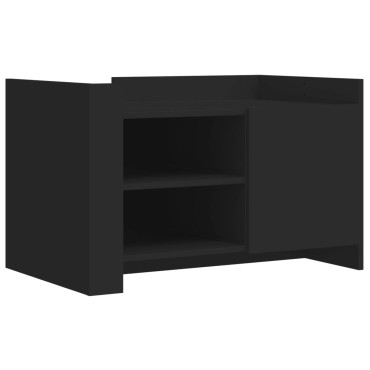 vidaXL Τραπεζάκι Σαλονιού Μαύρο 80x50x50cm Επεξεργασμένο Ξύλο 1 τεμ.