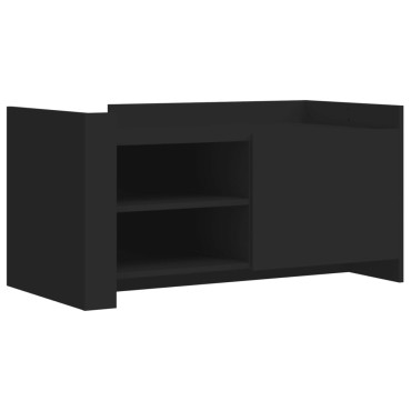 vidaXL Τραπεζάκι Σαλονιού Μαύρο 100x50x50cm Επεξεργασμένο Ξύλο 1 τεμ.