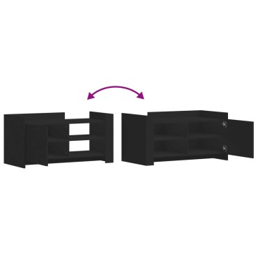 vidaXL Τραπεζάκι Σαλονιού Μαύρο 100x50x50cm Επεξεργασμένο Ξύλο 1 τεμ.