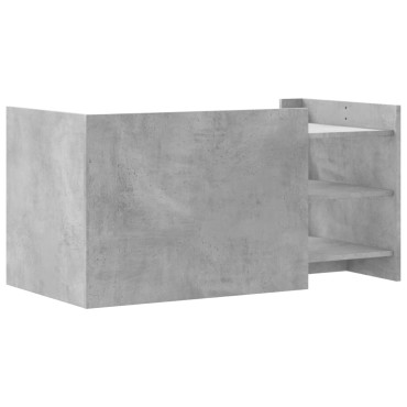 vidaXL Τραπεζάκι Σαλονιού Γκρι Σκυροδ. 100x50x50cm Επεξεργασμένο Ξύλο 1 τεμ.